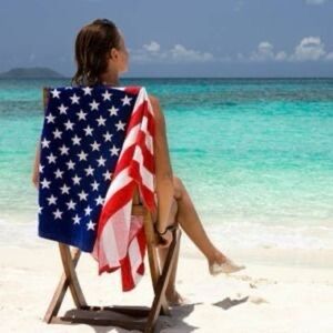 Stars and Stripes Holiday Beach Towel